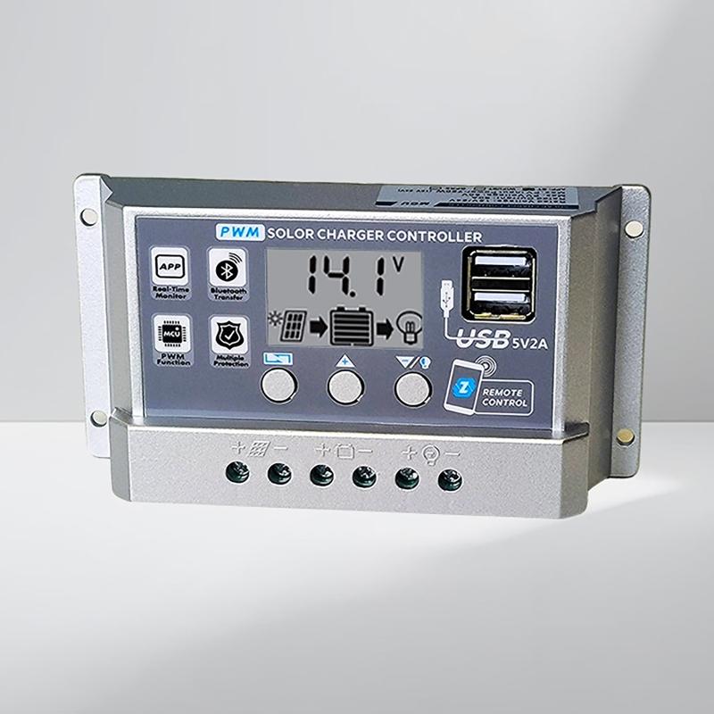 12V/24V 10A/20A/30A/40A/50A High Definition LCD Digital Display Bluetooth Solar Charge Controller Repair PWM Solar Controller
