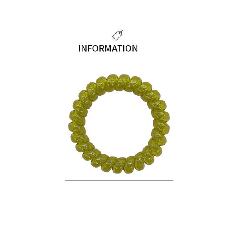 Stylish Korean Telephone Cord Hair Band Strong Elasticity Comfortable And Water Proof Ponytail Holder Hair Accessories