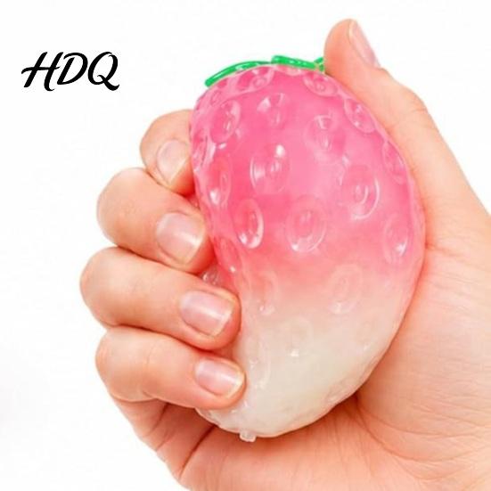 Stress Relief Gadget 1/2Pcs Strawberry Squeeze Toy Color Changing Ball Sensory Decompression