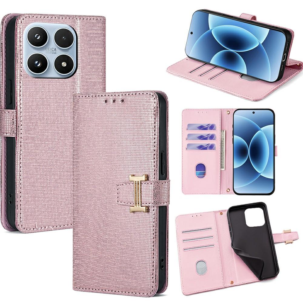 For Xiaomi 17 Case Metal I-Buckle PU Leather Wallet Phone Cover