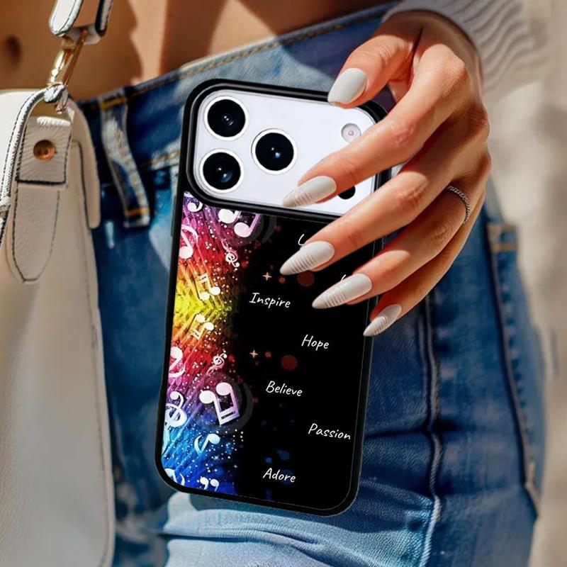 Musical Music Note Phone Case For iPhone 17 Air 14 15 13 12 Max Cover For Apple 16e 11 Pro Max Plus Coque