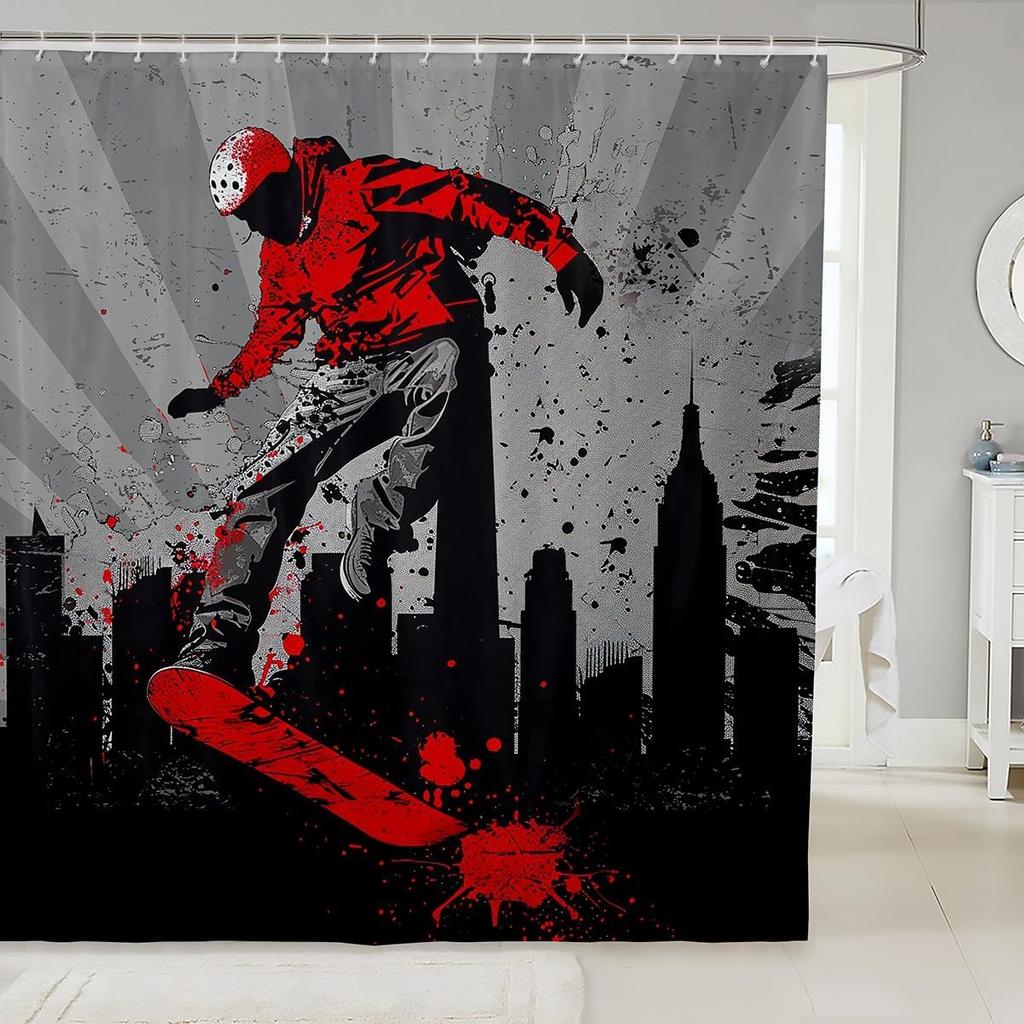 Cherry Blossoms Bath Curtain Japanese Style Bathroom Shower Curtain Set Pink Moon Flowers Shower Curtain For Kids Adults Exotic