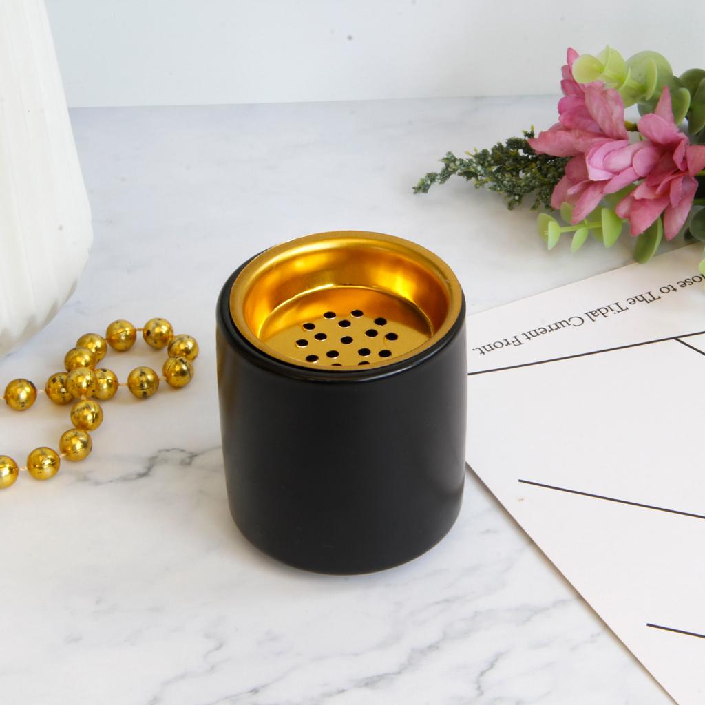 Ceramic Burner House Office Yoga Decoration , Black L, as described