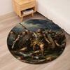 Heroes of Gaul Printed Round Rug Carpet Chair Rug Area Rug Entryway Doormats,for Office Chair Living Room Bedroom Kitchen Room.