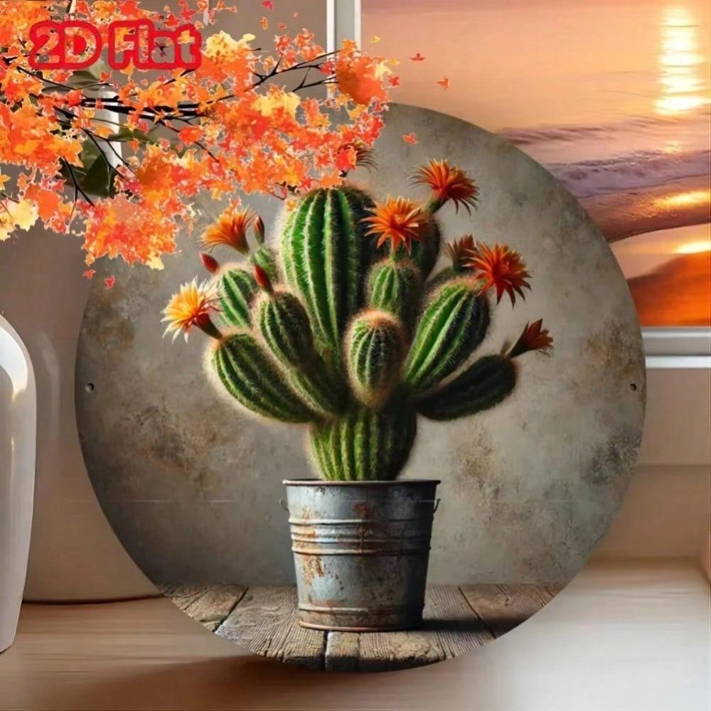Metal Wall Art Cactus Desert Plant Unique Home Decor Wall Hangings