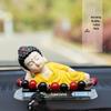Maitreya Buddha Car Ornament: Creative Center Console Decoration for Safety and Style.