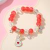 Sanrio Cinnamoroll Crystal Beaded Bracelet - Handmade Cartoon Gift for Female Students, Friends, and Couples.