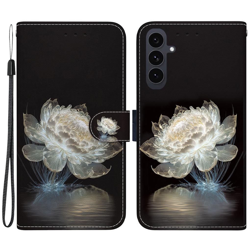 For Samsung Galaxy S25 FE Wallet Phone Case Anti-Drop Pattern Printing Leather Flip Cover with Strap