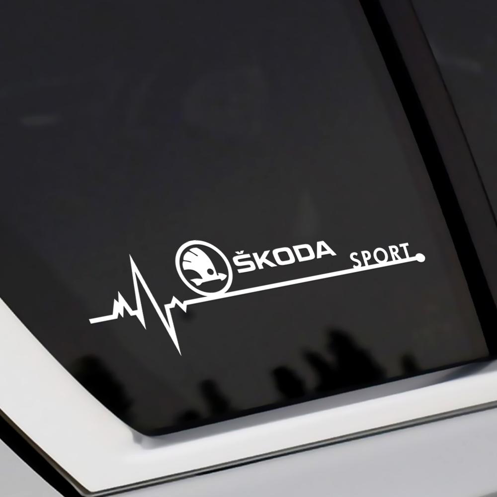 HGC2 2Pcs Car Side Window Glass Sport Performance Badge Stickers For Skoda Octavia 3 2 A5 A7 Superb 3 Fabia 2 Rapid Karoq Visions VII