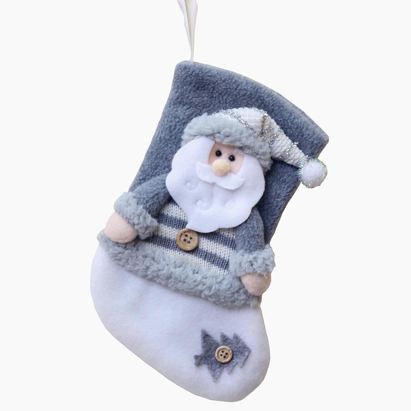 Christmas Decoration Supplies Thick Flannel Christmas Stockings Pendant Christmas Stockings Gift Bag