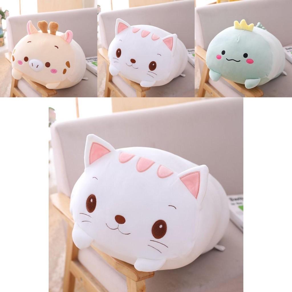 Adorable Cartoon Cat Dinosaur Bear Deer Plush Toy Doll For Cozy Sleeping Cuddles