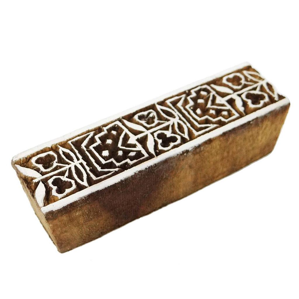 IBA Indianbeautifulart Wooden Textile Floral Print Block Decorative Fabric Print On Stamp Appeal