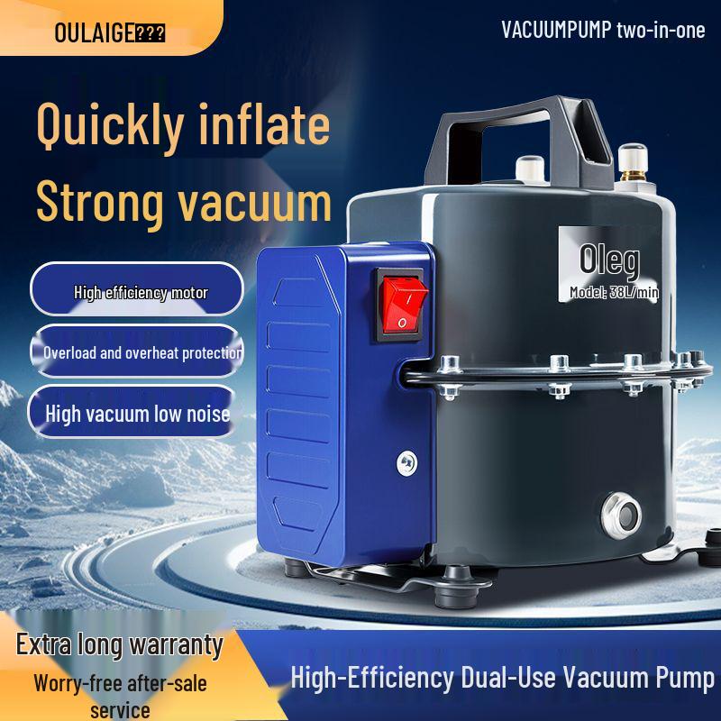 Dual-Use Automotive A/C Vacuum Pump for Evacuation, Pressurization & Leak Detection