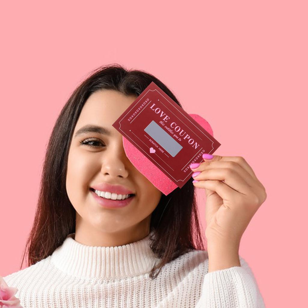 20 Blatt Rubbelkarten Rosa Liebe DIY Datum Rubbelkarten Gutscheine Kinder Geburtstag DIY Jubiläumsdatum Spiel Einladungen