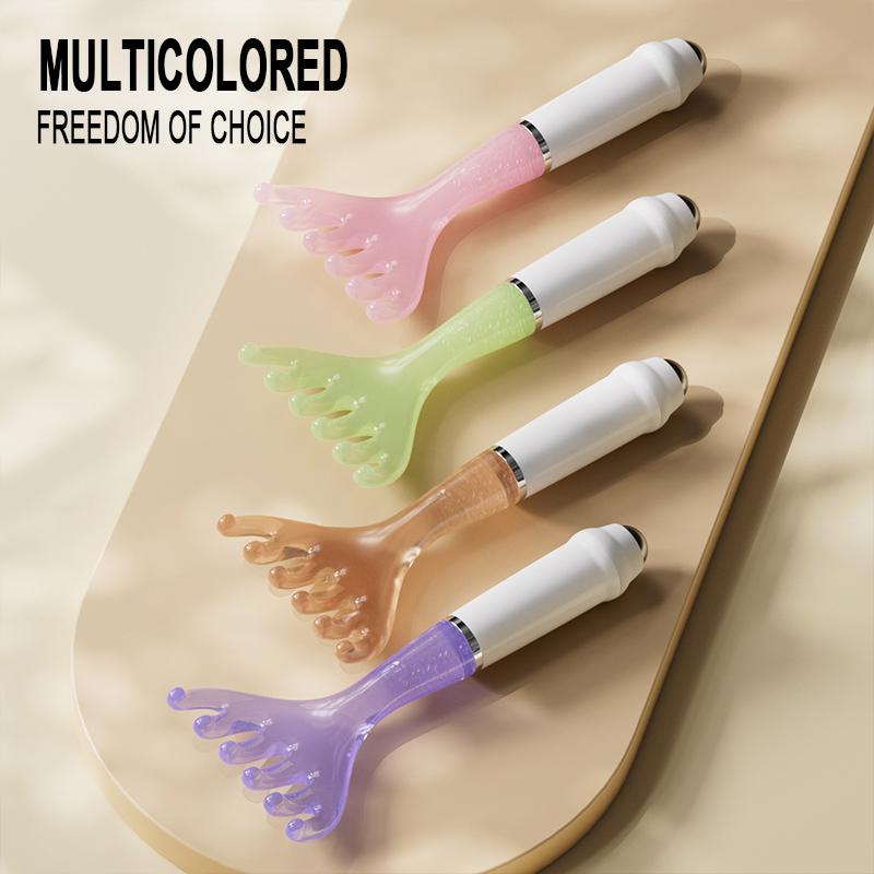 Magnetische Perlen Hirschhornkamm Harzkopf Haarpflegekamm Sechs-Krallen Gua Sha Schabemassagegerät Gesichts-Gua Sha Schabemassage-Pflegewerkzeug