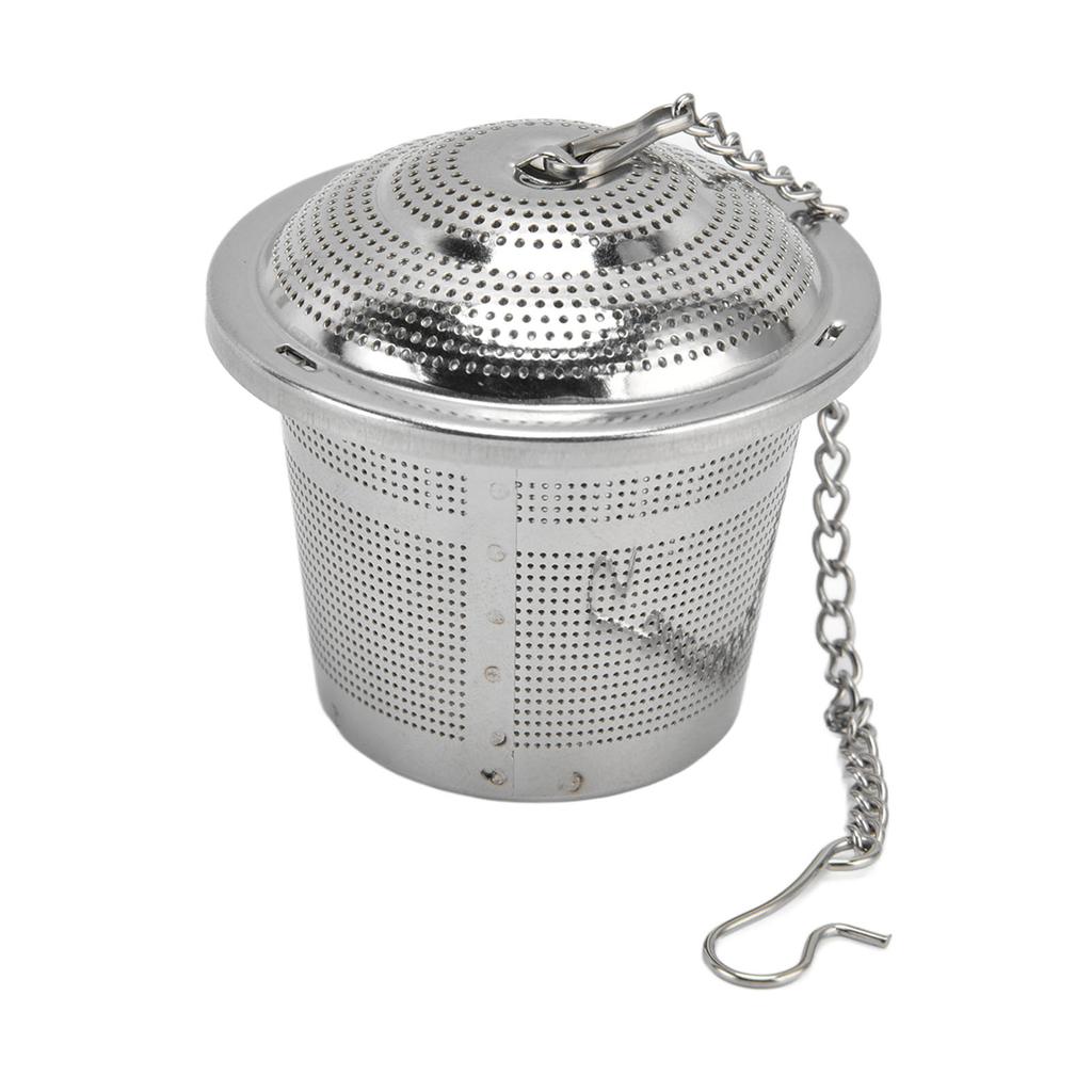 Tea Strainer Barrel Shaped Stainless Steel Loose Tea Steeper Tea Infuser with Saucer for Loose Leaf