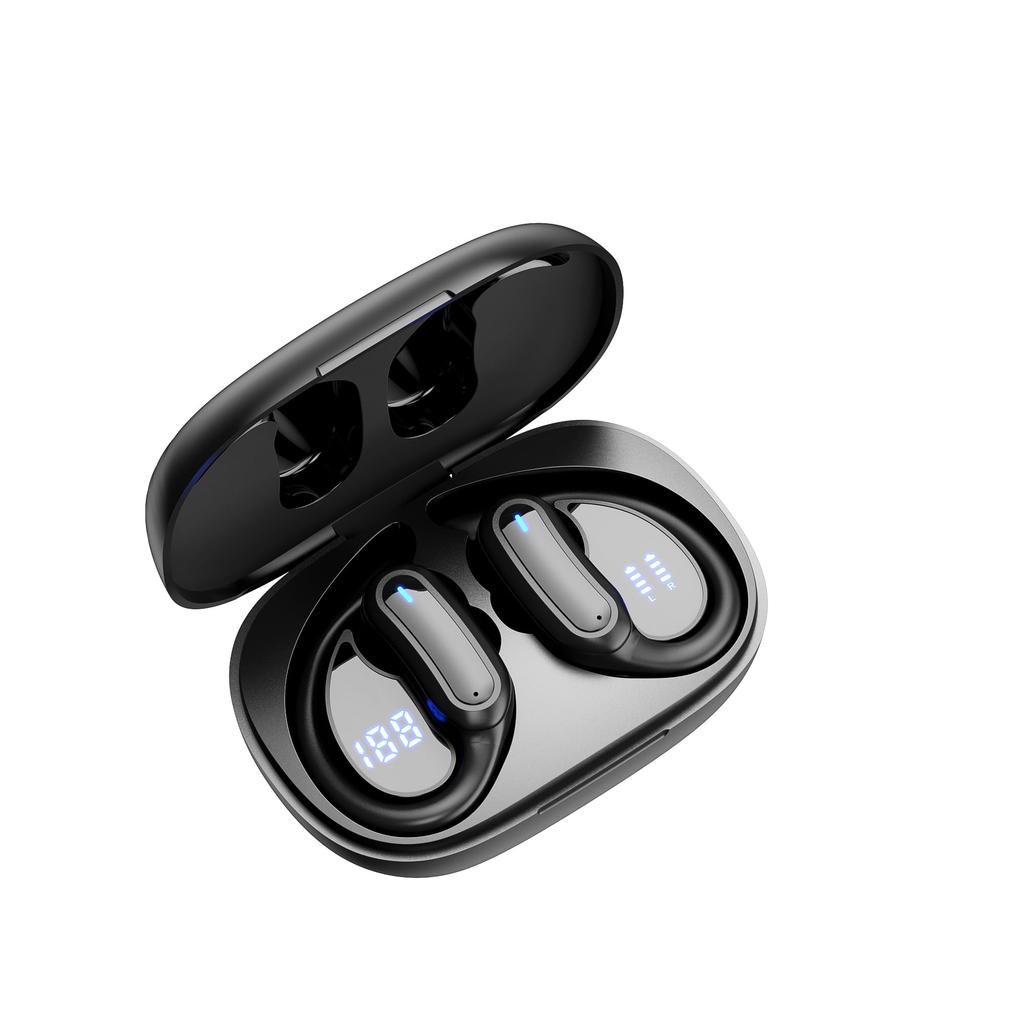 Wireless Type Sound Leakage LED Sports Earbuds, Ear-Hook Earphones, "2025 Latest," Industry-Leading, Reduction, Display, Sports, Single/Binaural Mode,