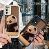 Phone Case: 2D Flat, Suitable for Samsung Galaxy A34 A35 M05 M06 S20 S22 S21 FE Plus 5G Protective Case, Angry Panda, Perfect Christmas and Halloween