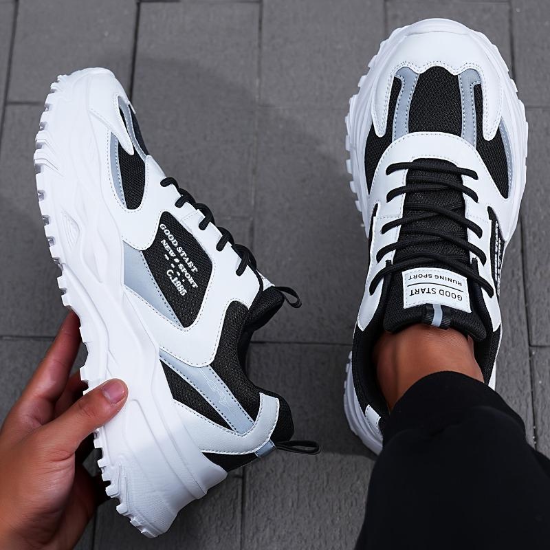 Low-Top Casual Shoes For Men Slip-Resistant Wear-Resistant Comfortable Mesh Breathable Chunky Retro Sneakers