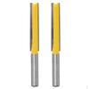 2pcs 3/8'' Diameter X 2'' Height Straight Bit Extra Long Cutter