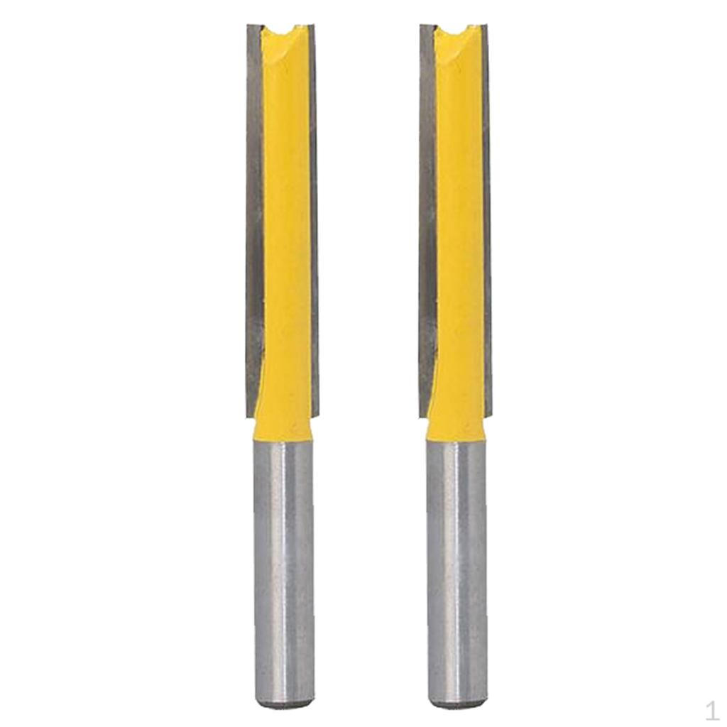 

2 шт. Прямая фреза диаметром 3/8 дюйма x высотой 2 дюйма, очень длинный режущий элемент