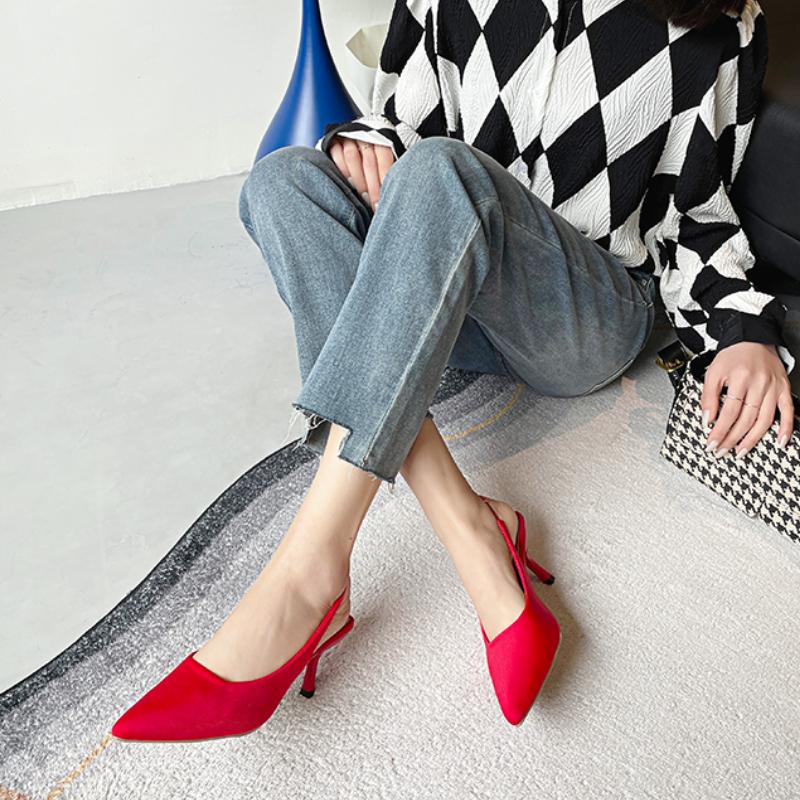 2024 Mood Uued Naiste Kontsadega Sandaalid Madala Suuga Mugavad Kingad Terava Ninaga Stiletto Kõrged Naiste Kingad