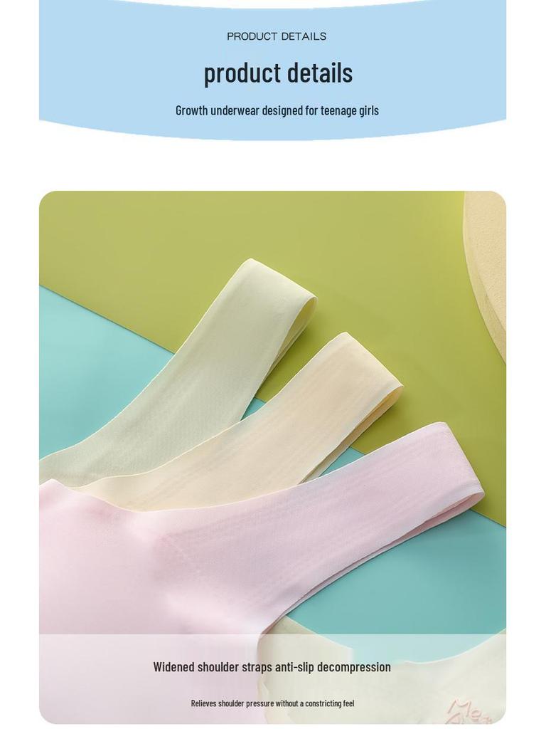 Seamless Ice Silk Sports Bra for Teen Girls