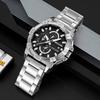 Men’s Watches Fashion Business Date Watch Luxury Men Steel Quartz Wrist Watches Chronograph 3 Dials Male Clock