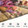 1Pc DogsandFlowers Print Flannel Blanket, High quality Comfortable for All Seasons, Home Decor, Warmth and Comfort, Perfect for Christmas Gifts