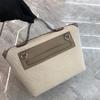 Bolso de Ala de Color Contrastante para Mujer Bolso de Hombro de Lona Clásico Retro de Alta Gama con Cuero de Vaca Bolso de Mano de Tendencia de Moda