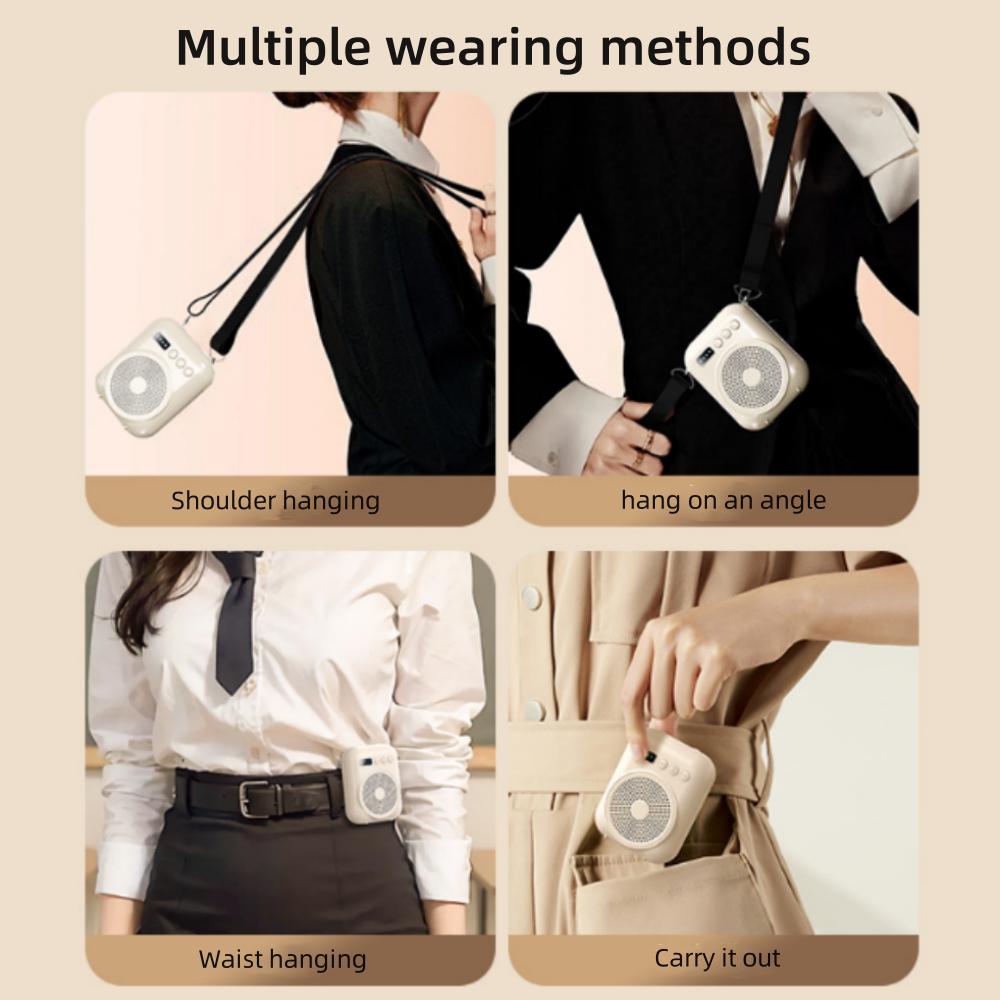Portable Voice Amplifier Megaphone Mini Audio Speaker With Microphone Rechargeable Ultralight Loudspeaker for Teachers Teaching