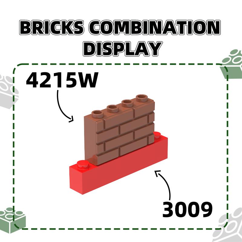 52Pcs/Lot 4215W 60581W 2x4 Thick Wall Construction Bricks MOC House Contruction Works With featuring Blocks Kids Playthings Gift Idea