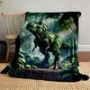 A dinosaur-shaped figure created entirely from overlapping green leaves. for all seasons blanket lunch break throw gift