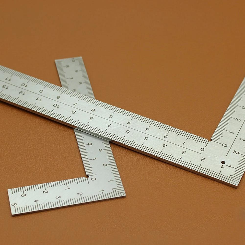 Mini L Shape Ruler Measuring Layout Tool Stainless Steel Square Angle Protractor Precision For Building Framing Gauges