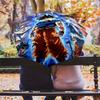 1 PC Automatic Folding Umbrella - Son Goku Pattern Portable Foldable Design With 8 Ribs Christmas Birthday Gifts