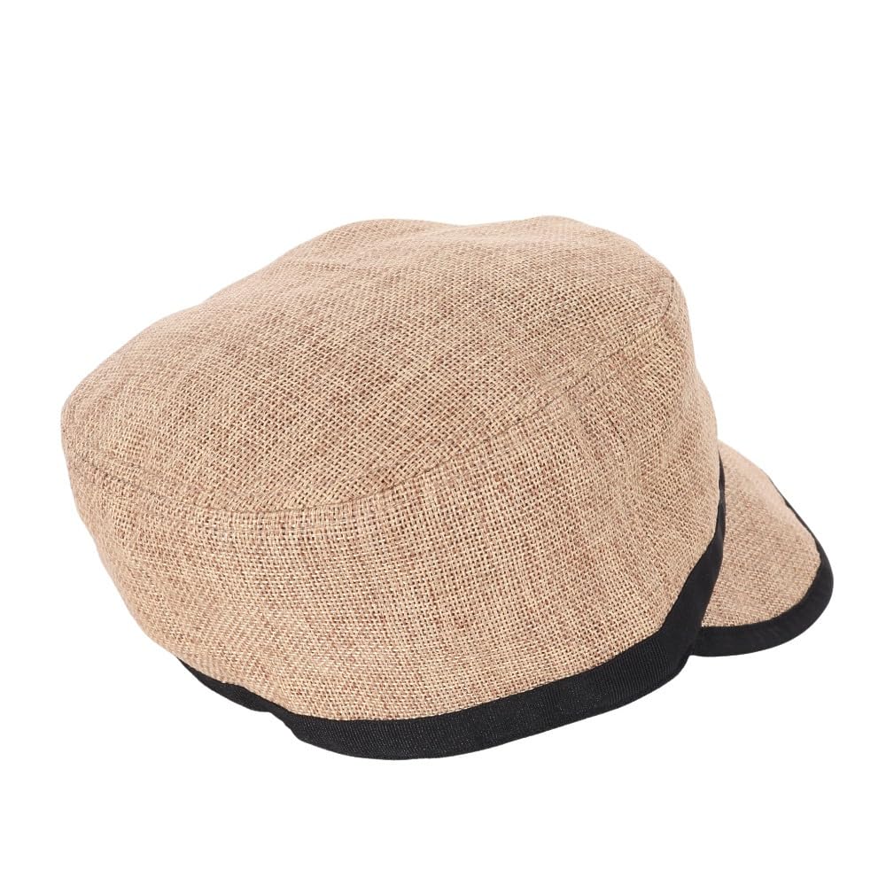 North Hike Removable Chin L [The Face] Cap, Unisex, Straw, Compact, Washable, Strap, Natural,