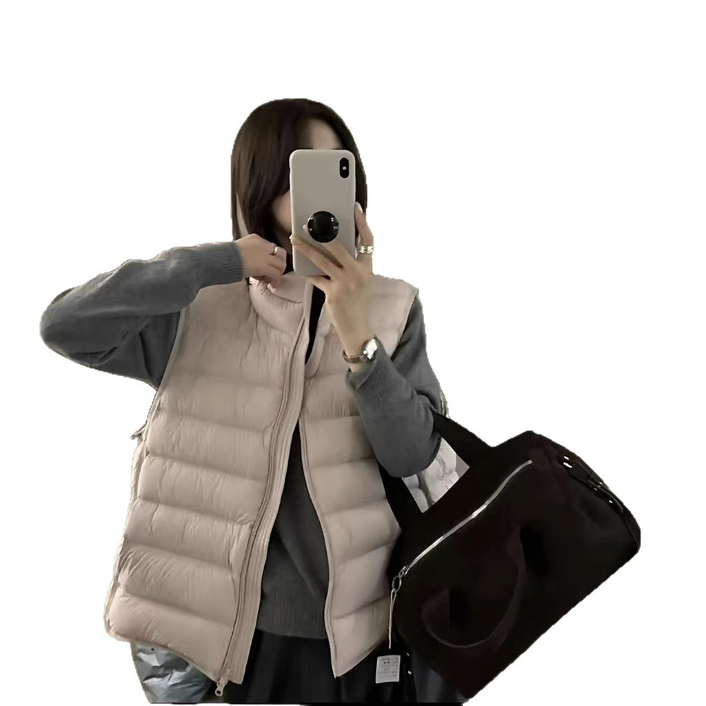 Autumn and winter new down jacket vest women's short stand-up collar versatile white duck down vest vest jacket