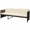 Salon de jardin - vidaXL - 6 pcs - Résine tressée - Marron - Résistant aux intempéries
