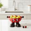 Cartoon Snack Fruit Plate High Foot Design Drain Basket Dust-proof Tea Table Plate  Dining Table