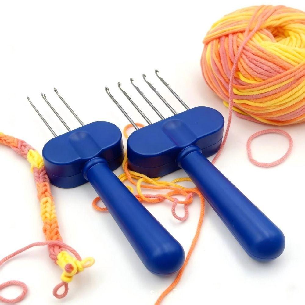 3/4 Latch Hook Yarn Crochet Hook Knitting Tool Plastic Crochet Hooks  DIY Tassel Making