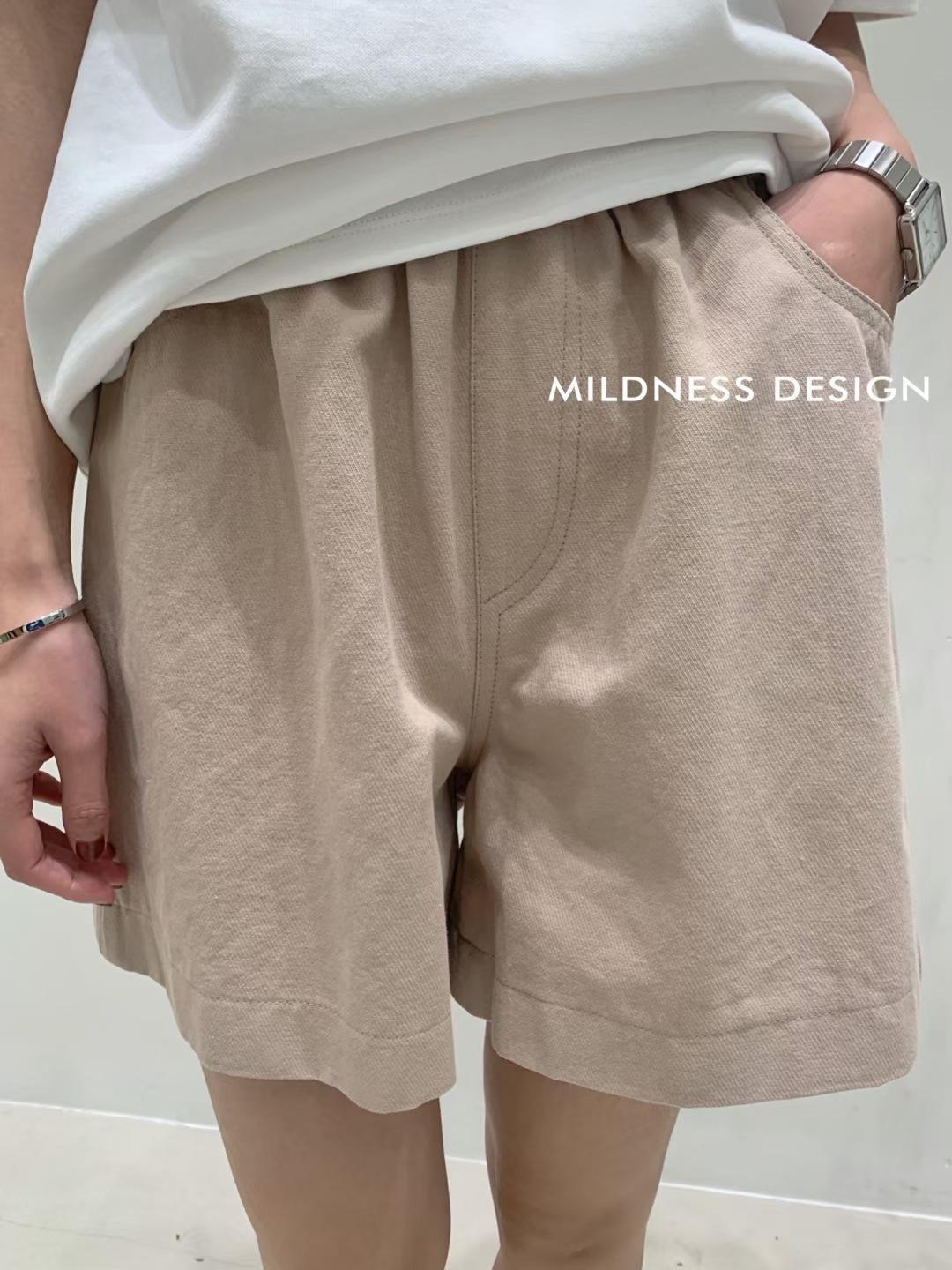 

MILDNESS E87028 Ladies Versatile Old Money Style Cotton Shorts One Size