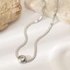 Summer Titanium Steel Non-fading Necklace Simple Zircon Versatile Stainless Steel Light Luxury High-end Clavicle Chain Women's Jewelry