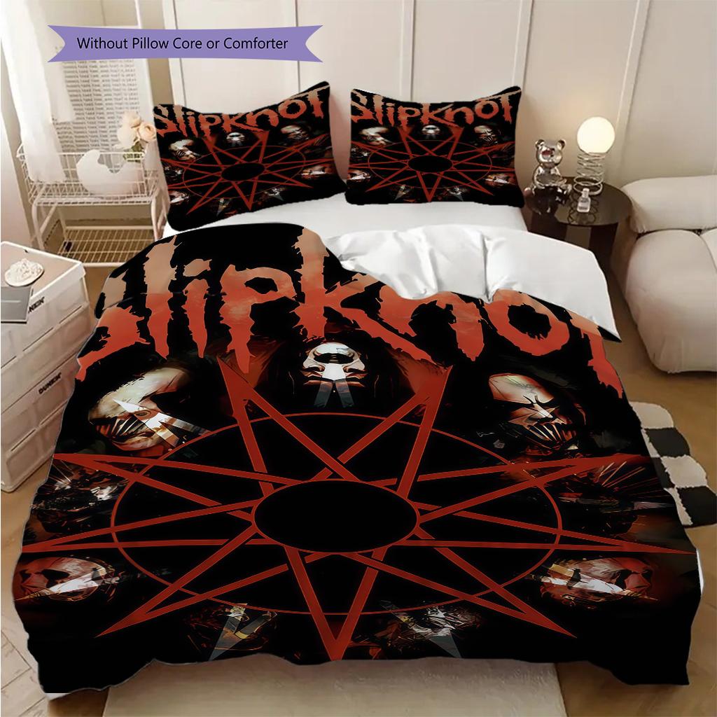 Slipknot Band Logo Comforter Set Bedding 1 Duvet Cover 2 Pillowcase Without Core Duvet Cover And Pillowcase Soft And Comfortable