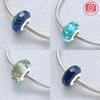 Brand New Copper Metal Colored Shiny Murano Glass Bead Components Round Charm Bead Components Compatible With Authentic Original Bracelet High