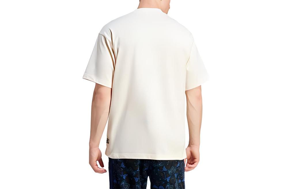 adidas Originals PREMIUM GRAPHIC T Shirts Men's Wonder White Crew Neck Moderate Straight Fit IV9693