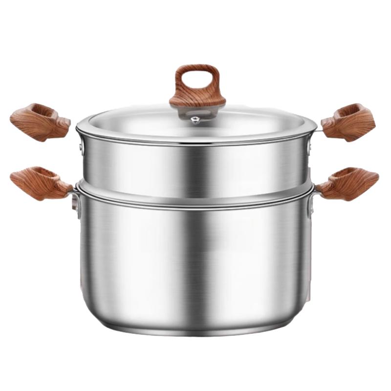 Sule Thickened 316 Stainless Steel Double-Layer Steamer & Soup Pot