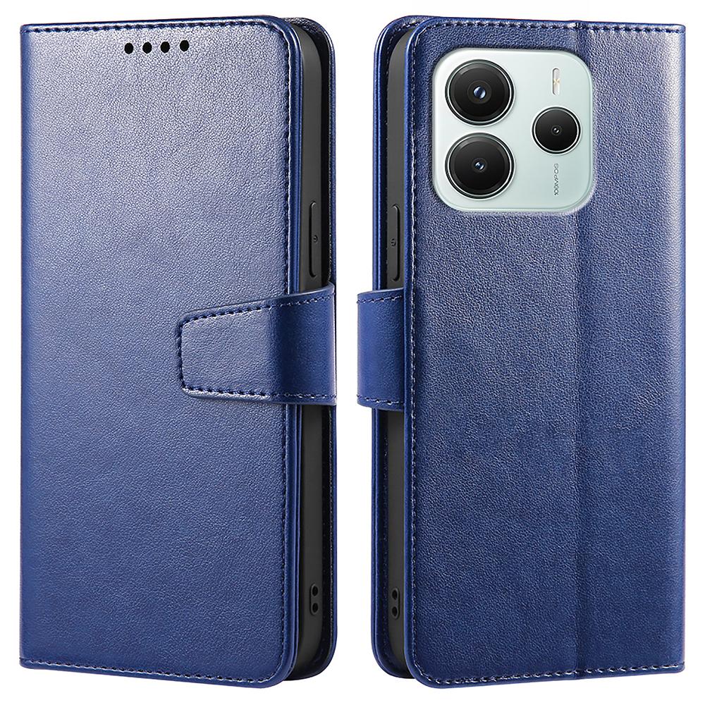 

Для Xiaomi Redmi Note 14 4G (164,84 мм) Чохол Підставка Тримач для карток Гаманець Шкіряний Чохол для телефону Blue