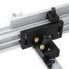 Table Saw Fence Set Black Silver Aluminum Alloy with Fine Adjustment Knob 800mm/1000mm