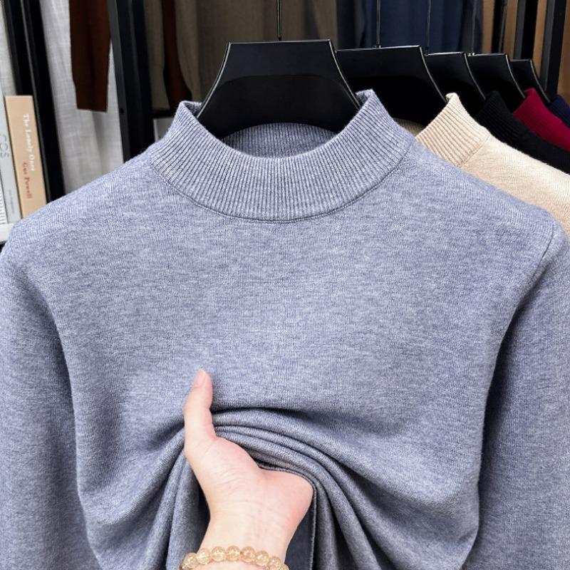 Men S Half Turtleneck Thick Knit Sweater Winter Warm Base Layer