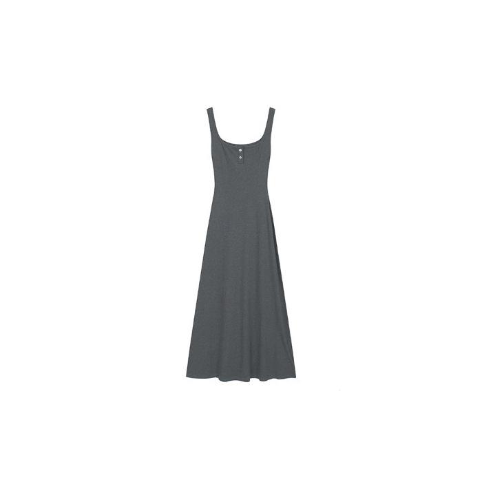 

Pure desire sexy suspender vest skirt temperament black dress women s French design feeling waist and thin long skirt summer Free size (recommended 40-60kg ) серый